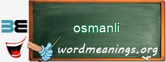 WordMeaning blackboard for osmanli